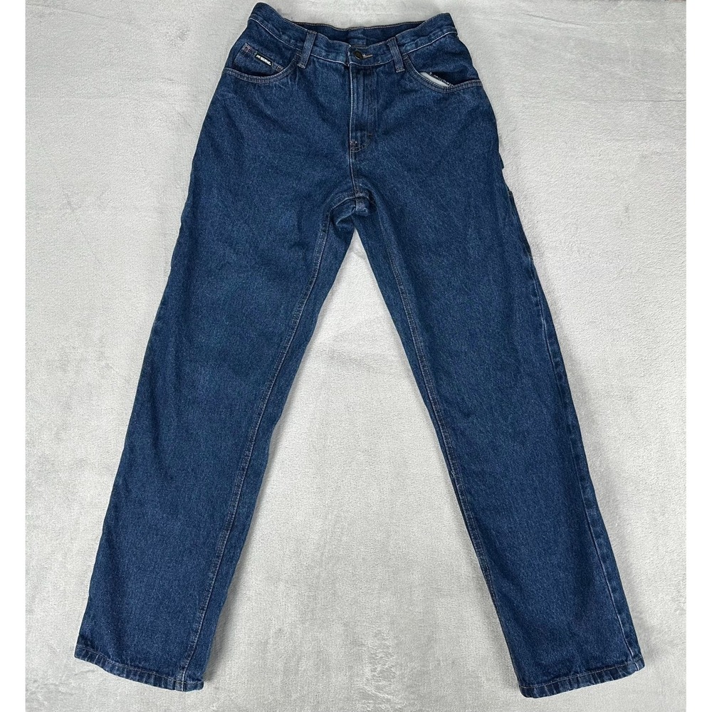 Berne Carpenter Jeans Mens 30X34 Blue Relaxed Fit Straight Denim P423SWD